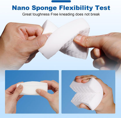 50-Pack Extra-Thick Melamine Sponges – 3.94" × 2.76" × 1.18" Durable Kitchen & Bathroom Cleaning Pads – Powerful, Non-Scratch, Water-Activated Magic Sponge
