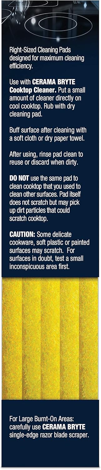 Cerama Bryte Cooktop Cleaning Pads, 10-Count 2 Pack