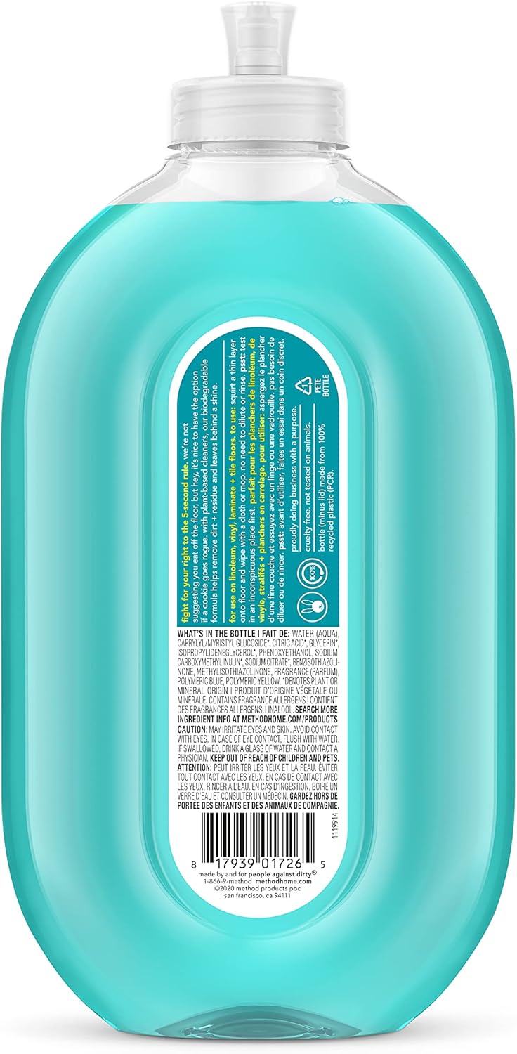 Method Squirt + Mop Hardwood Floor Cleaner, Almond, 25 Ounce, 1 pack, Packaging May Vary