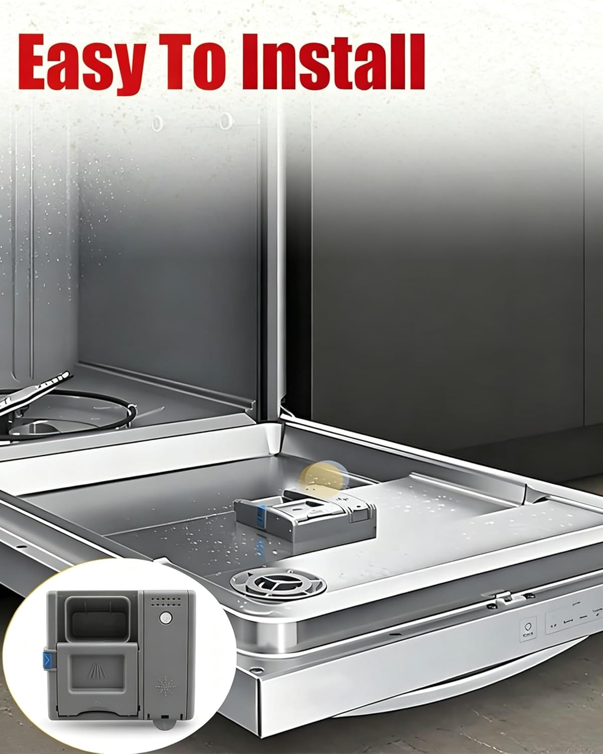 Fits for Samsung Dishwasher DW80R2031US,DW80N3030US/UW/UB ，DW80M2020US Dishwasher Rinse-aid Dispenser DD81-02202A DD81-02628A dishwasher dispenser
