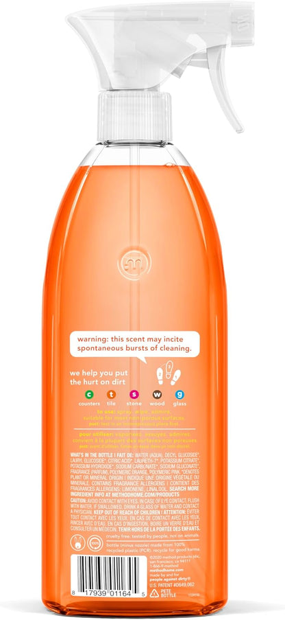 Method All-Purpose Cleaner Spray, French Lavender, Perfect for Most Counters, Tiles and More, 28 Fl Oz, (Pack of 4)