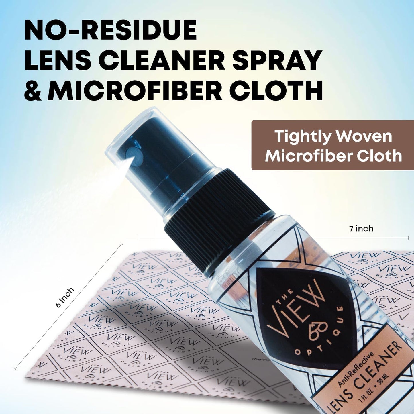 Anti-Reflective Lens Cleaner & Repair Kit – 0.4oz Glasses Cleaner Spray, Microfiber Cloth & Keychain Screwdriver in a Vinyl Snap Case for Eyeglasses, Sunglasses & Screens(3 Piece Set)
