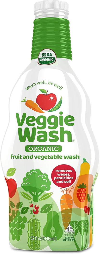 Veggie Wash Organic Fruit and Vegetable Wash, Certified Organic, Ideal for Cleaning Produce, 16 Fluid Ounce, Pack of 3 (Packaging May Vary)