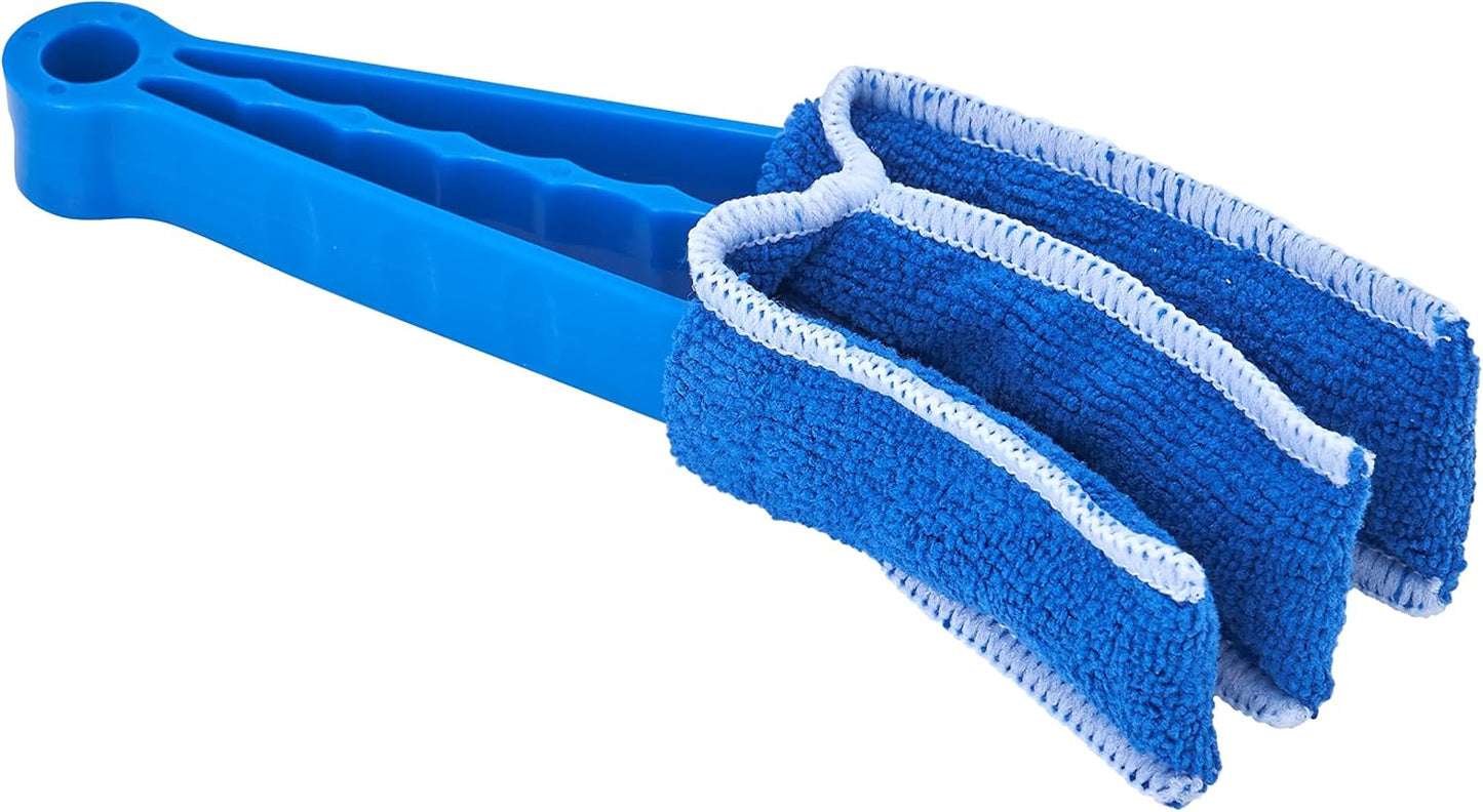 Blind Cleaner Duster Tool, Fan Blade Cleaner, Air Duct Cleaning Tools, Blue Window Blinds Cleaner with Microfiber Sleeve for Fans, Window Blinds, Vents, Shutters…(2 Pack -Superio)