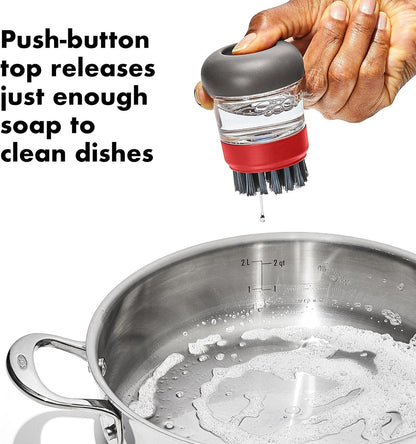 OXO Outdoor Soap Dispensing Dish Brush with Storage Case