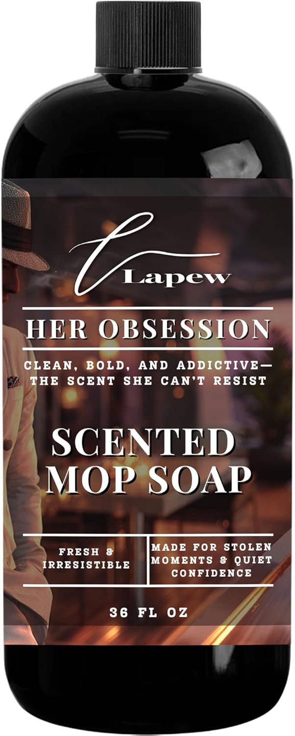 Lapew Baccarat Scented Mop Soap - Luxury Floor Cleaner Concentrate for Mopping Tile, Laminate, Vinyl & Hardwood | Streak-Free, Low-Foam | 36 oz - Colors A