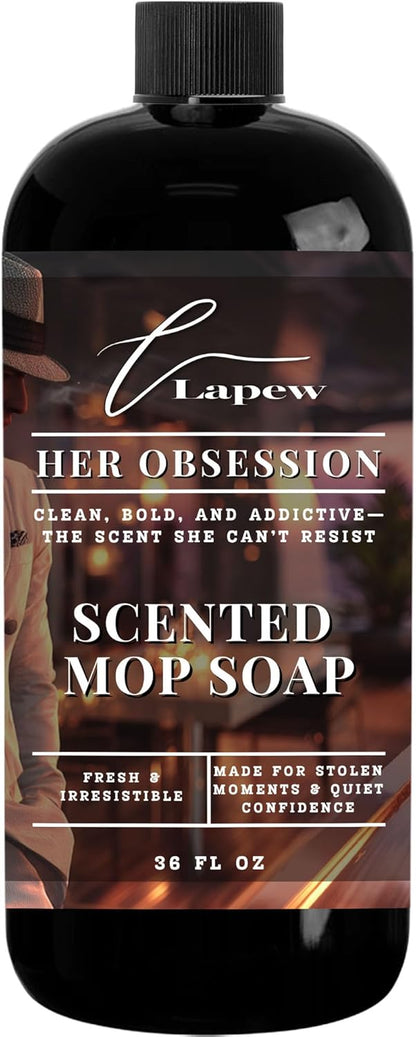 Lapew Baccarat Scented Mop Soap - Luxury Floor Cleaner Concentrate for Mopping Tile, Laminate, Vinyl & Hardwood | Streak-Free, Low-Foam | 36 oz - Colors A