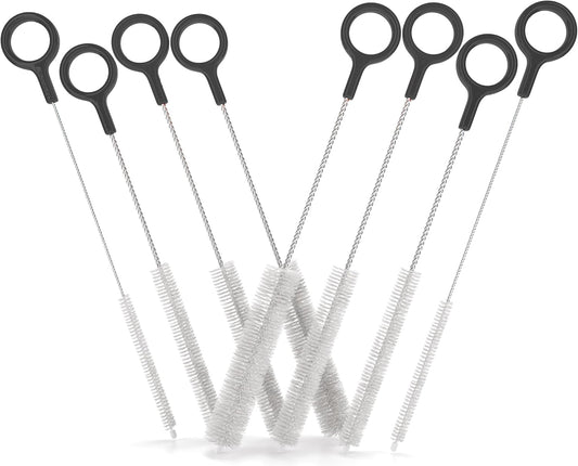 Buenalife Heavy Duty Cleaning Brushes Set of 4 - Extra Long Straw Cleaners for Metal and Plastic Reusable Drinking Straws, to Clean Small Spaces, Sippy Cups, Water Bottles - Sturdy Hard Brush Bristles