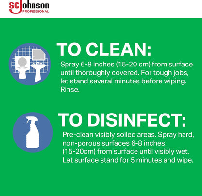SC Johnson Professional Scrubbing Bubbles Disinfectant Restroom Cleaner, 128oz / Case Qty 4