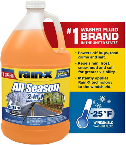 All Season -25°F 2-in-1 De-Icer & Bug Remover Windshield Washer Fluid - 1 Gallon