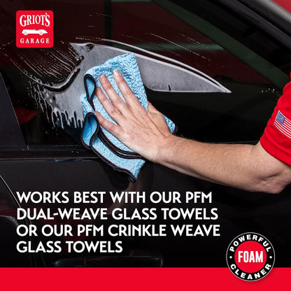 Foaming Glass Cleaner Spray for Car Window, Windshield, Mirror, Tint Safe, No Streak, Dye and Ammonia-Free Formula, 22 Oz, 10891
