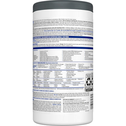 Clorox Healthcare VersaSure Cleaner Disinfectant Wipes, 6.75" x 8", 85 Count Canister (Package May Vary)