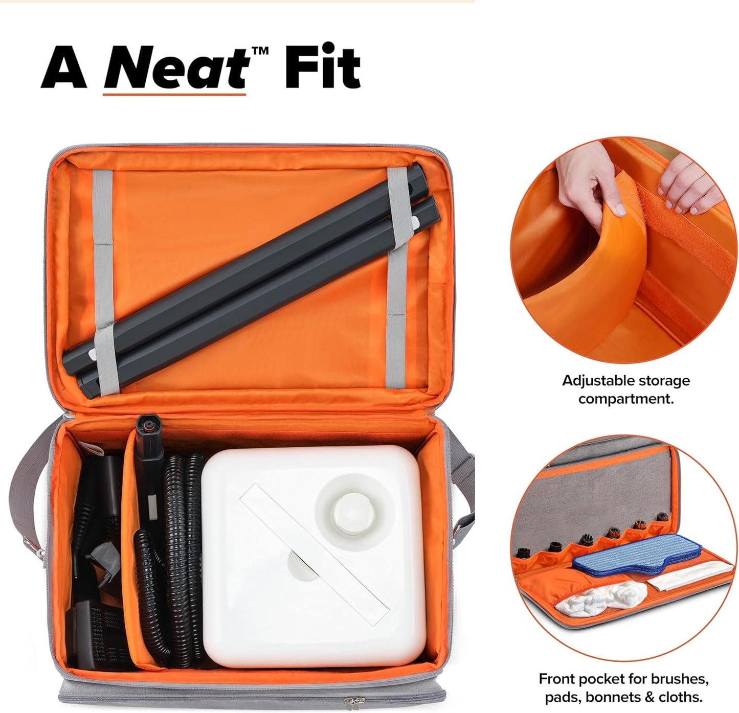 Dupray Neat Steam Cleaner with the Awesome Bag, Multipurpose Steamer for Floors, Grout & Upholstery, Chemical-Free Cleaning, Large Tank, 18-Piece Accessory Kit