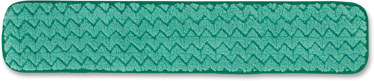 Rubbermaid Commercial Products HYGEN 24" Microfiber Dust Pad with Fringe Green for Janitorial/Professional Cleaners and Heavy-Duty Industrial Cleaning/Dusting/Sweeping