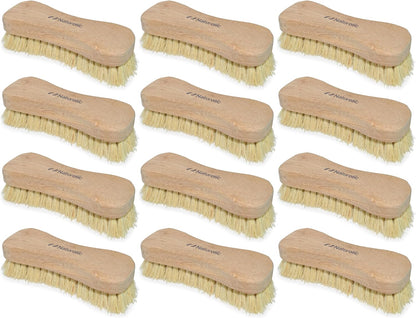 All-Natural Wooden Scrub Brush Set | Eco-Friendly Cleaning Brush Set with Tampico Bristles | Floor Scrub Brush & Shower Scrubber for Bathroom, Tub, Kitchen & Carpet | Sustainable Set – Pack of 2