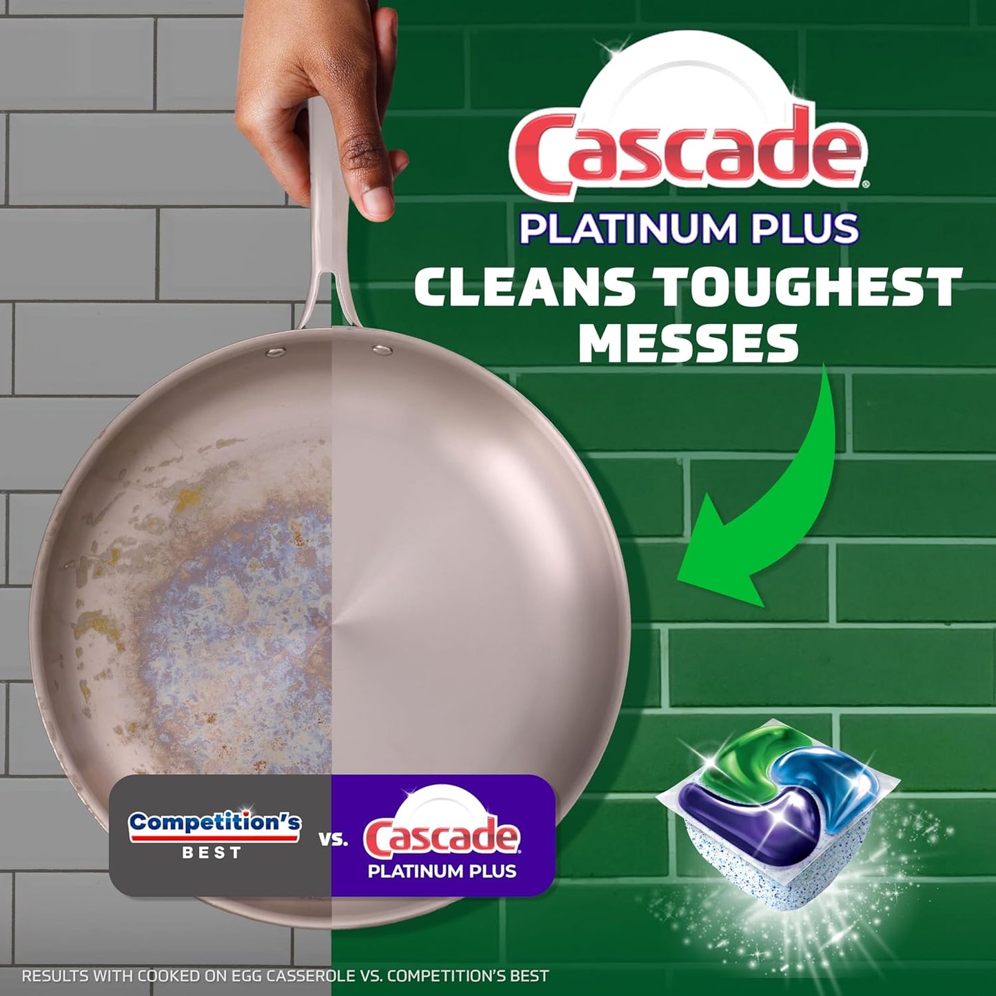Cascade Platinum Plus Dishwasher Pods, Dishwasher Detergent, Dishwasher Soap, Dish Tabs, Dishwashing Tablets, Dish Detergent, Lemon, Actionpacs, 21 Count
