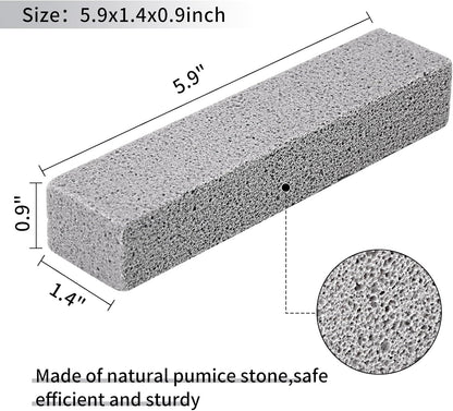 10 Pack Pumice Stone for Cleaning, Pumice Stone for Toilet Cleaning Bowl Stick, Heavy Duty Strong Pumice Cleaning Bar for Bathtubs, Kitchen Sink, Grill, Household (5.9 x 1.4 x 0.9 Inches)
