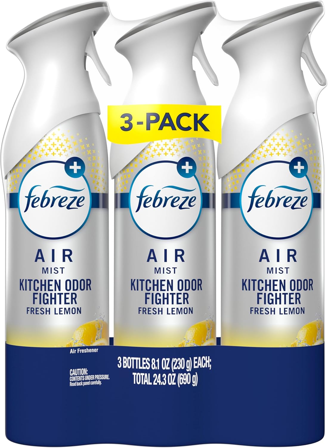 Febreze Air Mist Air Freshener Spray, Odor-Fighting Room Spray, Air Fresheners for Home and Bathroom and Kitchen, Aerosol Can, HD Pet Odor Fighter Scent, 8.8oz (Pack of 3)