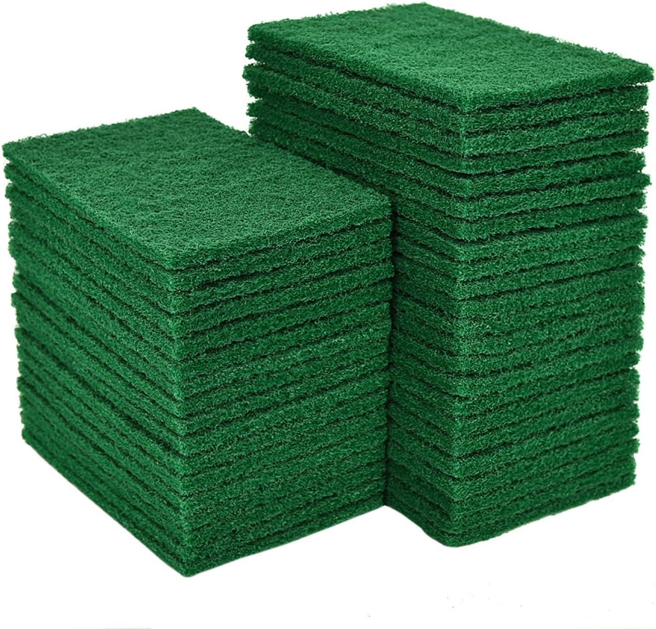 YoleShy 40 Pcs Scouring Pad, Dish Scrubber Scouring Pads,4 x 6 inch Green Reusable Household Scrub Pads for Dishes, Kitchen Scrubbers & Metal Grills