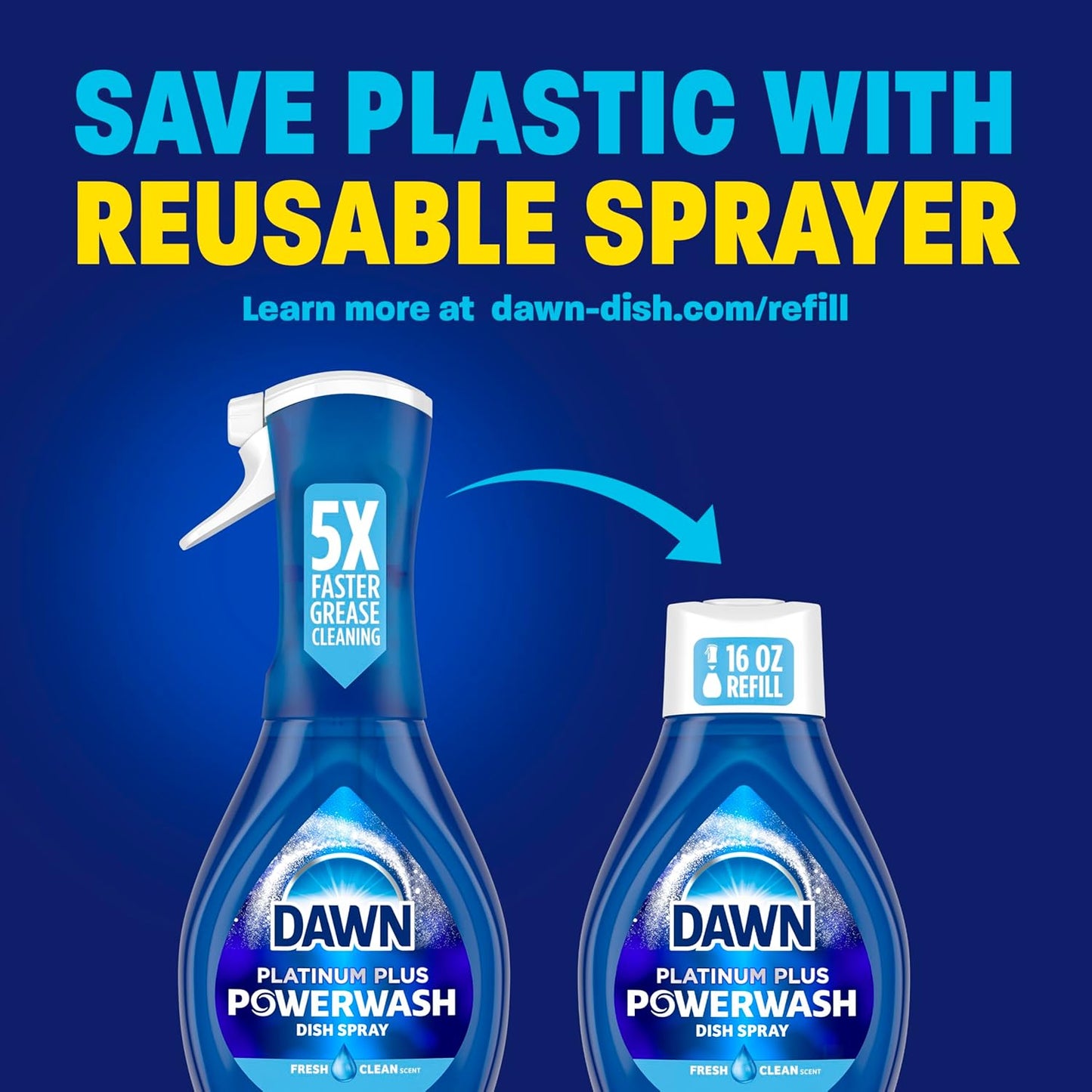 Dawn Powerwash Spray, Dish Soap, Dishwashing Liquid, Pumpkin Spice + Frosted Cranberry, 1 Starter Kit + 1 Refill, 2x16 Fl Oz