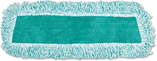 Rubbermaid Commercial Products Light Commercial Microfiber Dust Pad with Fringe, 18 inch, Green, For Janitorial/Professional Cleaners for Light-Duty Cleaning/Dusting/Sweeping