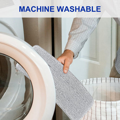 Microfiber Cleaning Pads: 10 Pack 13" X 4.9" Washable for Floor Cleaning Compatible with Tethys & Most 13 Inch Flat Mops - Replacement for Mop Bucket Set