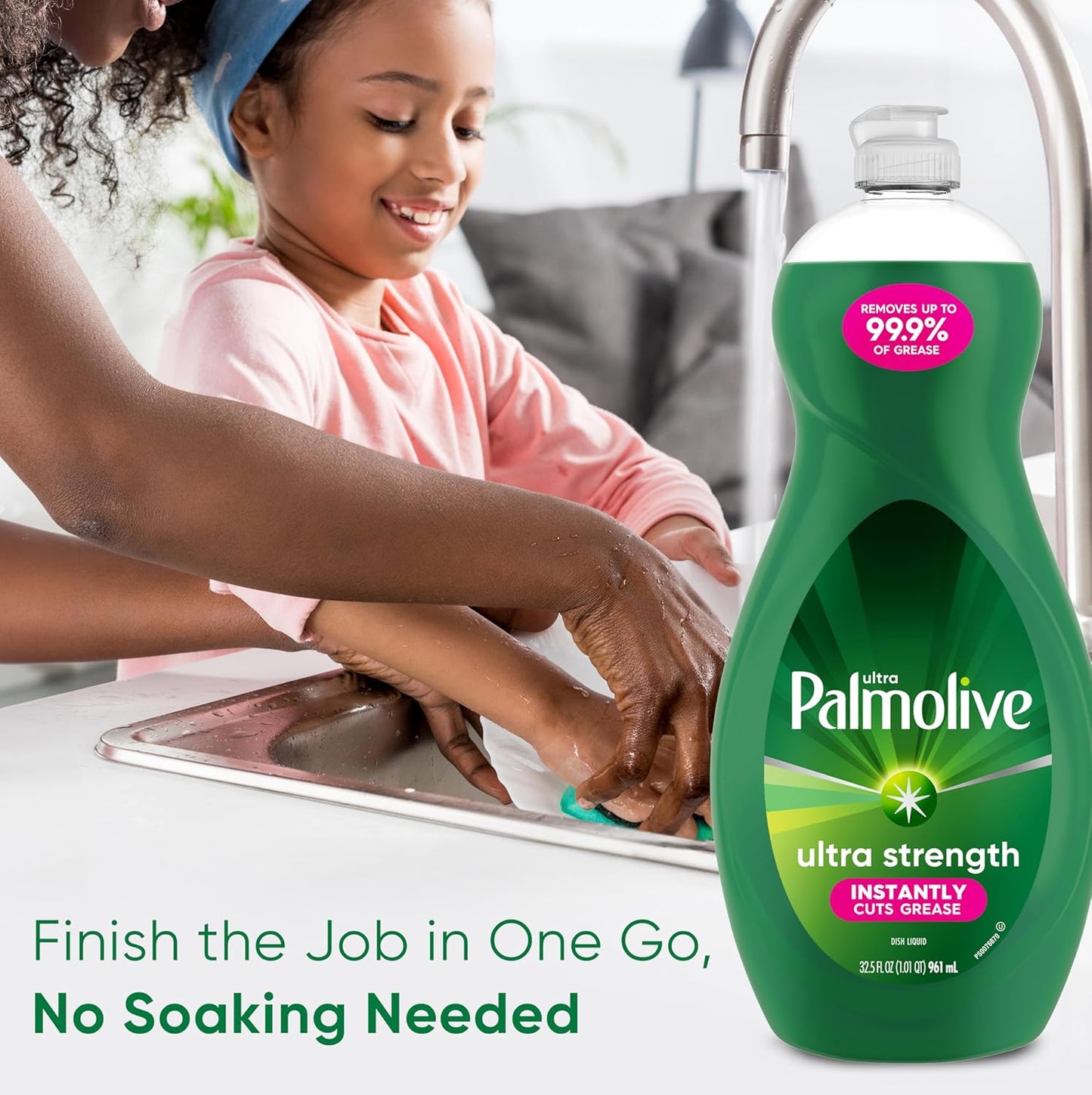 Palmolive Ultra Strength Liquid Dish Soap, Original Green, 32.5 Fluid Ounce (Packaging May Vary)