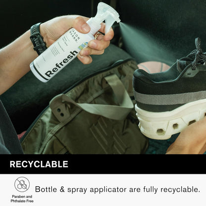 Jason Markk Refresh Spray, Shoe & Sneaker Deodorizer, Odor Eliminator, Ideal for Footwear, Hats, Apparel, Bags, Furniture, Room Freshener, Sierra Rain Scent, 6oz