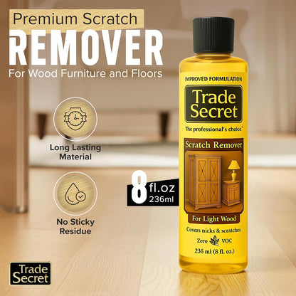 Trade Secret Scratch Concealer for Real Wood Furniture & Floors – Restores Dark Wood Scratch, Covers Nicks, Scuffs & Dogs, Cats Scratches, Marks, Minor Defects