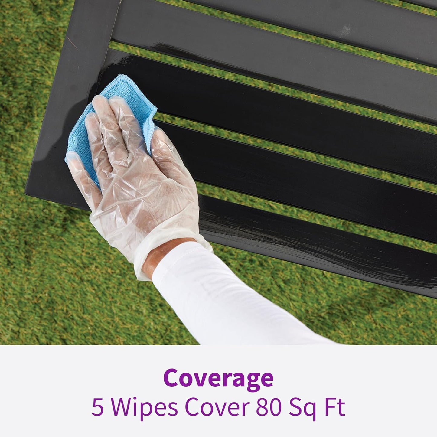 Rejuvenate Outdoor Restorer Wipes, 5 Count, Individually-Wrapped Pre- Saturated Microfiber Wipes Restore Faded and Weathered Surfaces Such As Patio Furniture, Shutters, Siding, Mailboxes And More