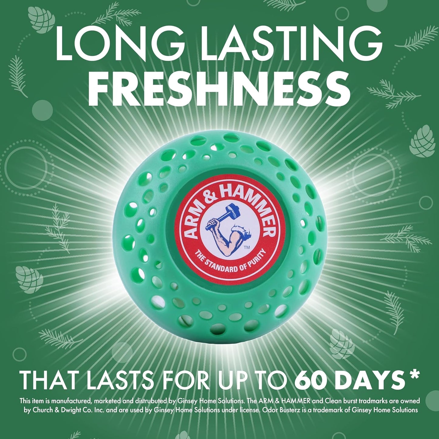 Arm & Hammer OdorBusterz® Odor Eliminator Balls, Clean Burst, 10 Count – Baking Soda Odor Control for Closets, Drawers, Hampers & Small Spaces
