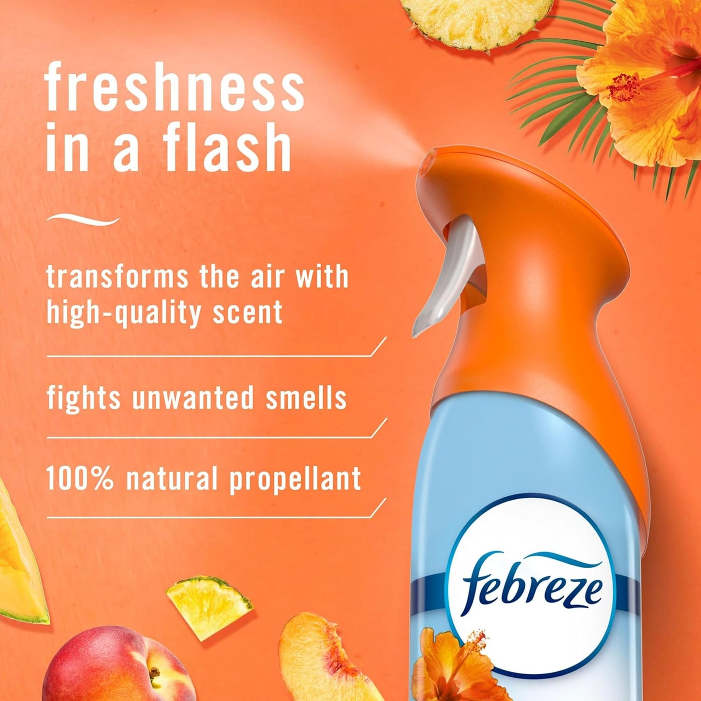 Febreze Air Mist Air Freshener Spray, Odor-Fighting Room Spray, Air Fresheners for Home and Bathroom and Kitchen, Aerosol Can, Mountain Scent, Purple, 8.8oz (Pack of 3)