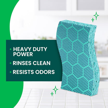 Scotch-Brite Odor Resist Heavy Duty Scrub Sponge, Dishwasher-Safe Kitchen sponges for Serious Scrubbing, Multipurpose Dish Sponge for Stuck-On Messes, 6 Scrubbing Sponges