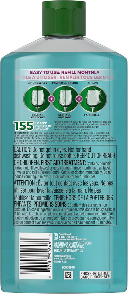 Cascade Platinum Power Dry Dishwasher Rinse Aid, 30.5 fl oz