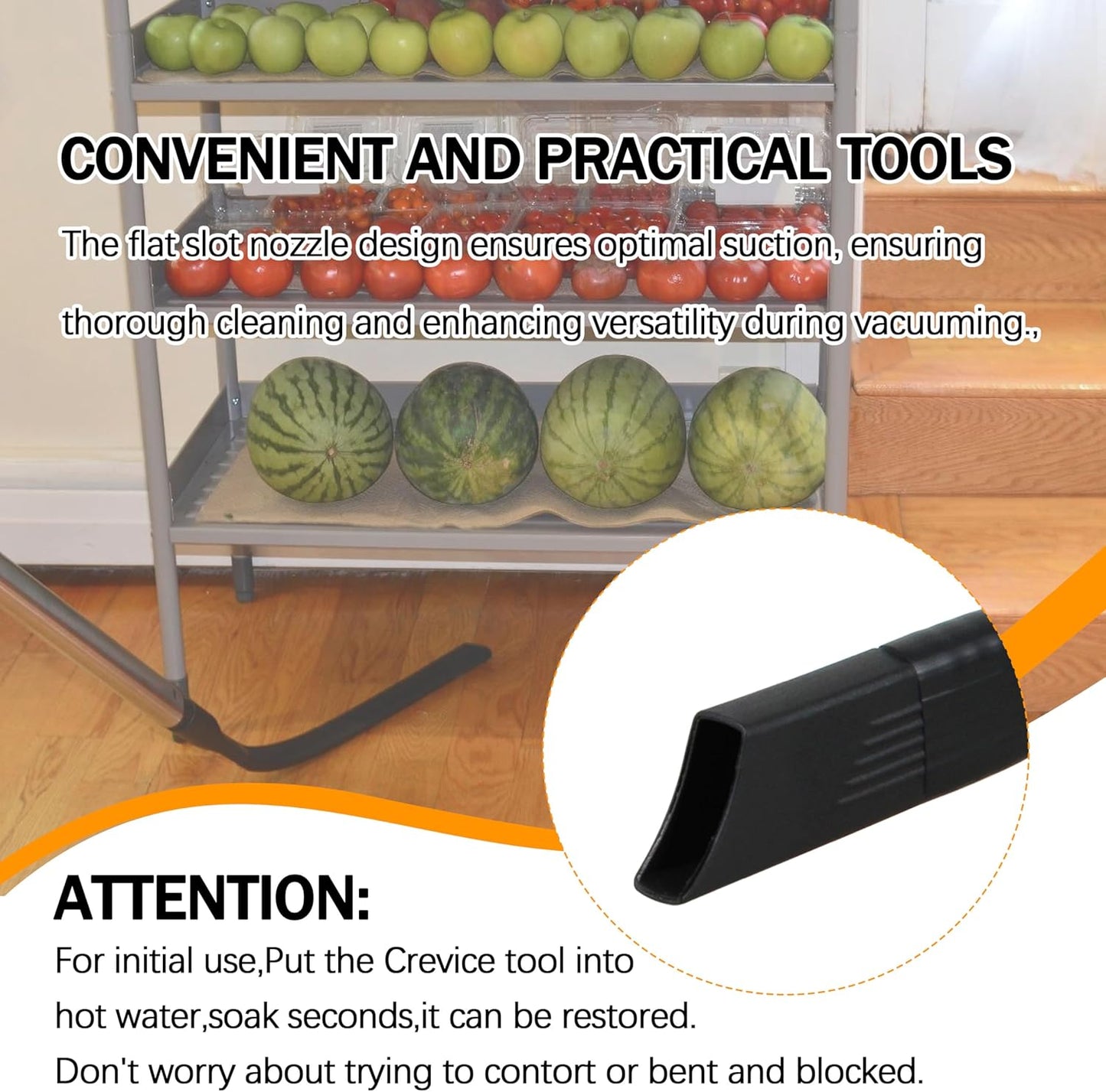 25 inch Flexible Vacuum Crevice Attachment Tool Vacuum Vacuum Attachment for Vac Hoses 1-1/4"(32mm) or 1-3/8"(35mm) vac Accessories Compatible Dyson Shark Hoover Kenmore Bissell & More