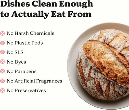 Pronounce Dishwasher Detergent Powder - Cleaner Ingredients, Fragrance Free - Ultra Concentrated, Cuts Grease and Grime, Dishwasher Pods Alternative (Residue-Free). (80 Loads, Unscented)