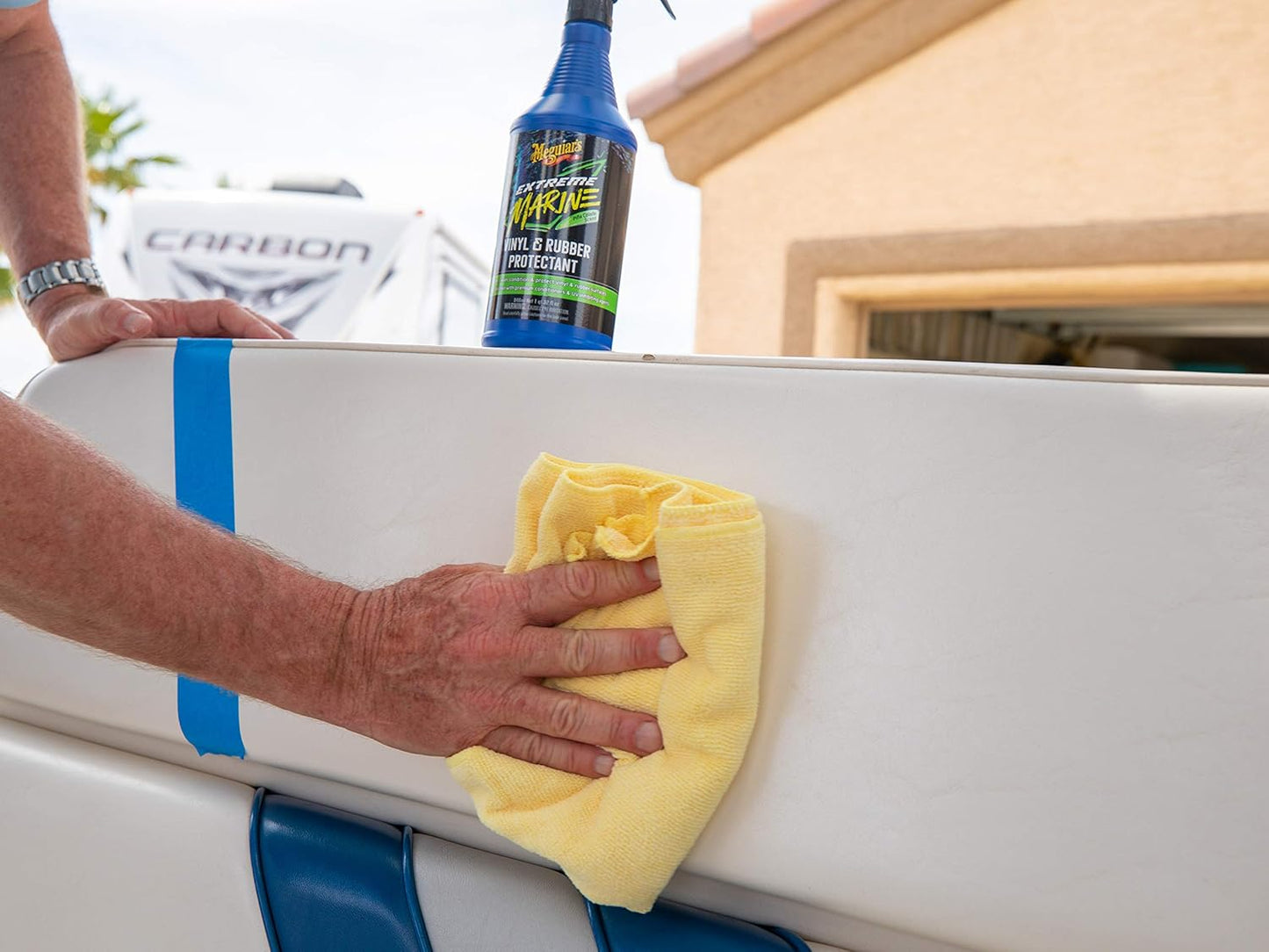 Meguiar's Extreme Marine Vinyl & Rubber Protectant M180132, 32 Oz Spray—Uv Protectant For Boat Owners & Rv Users; Use On Marine/Rv Vinyl And Rubber To Help Prevent Fading And Drying