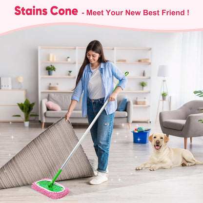 6-Pack Reusable Microfiber Mop Pads Compatible with Swiffer Sweeper, Dry & Wet Sweeping Cloths - Washable Wet Pads Refill for Multi-Surface/Hardwood Floor Cleaning