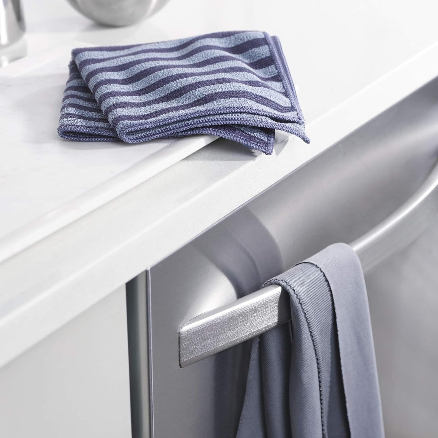 E-Cloth Stainless Steel Microfiber Cleaning Cloth Kit - Stainless Steel Cleaner for Appliances, Oven, Stove, & More - Microfiber Towels for Cars - Reusable Cloths for Cleaning