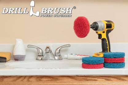 Bathroom - Cleaning Supplies - Drill Brush Power Scrubber Pads - Shower Cleaner - Bathtub - Bath Mat - Bathroom Sink - Tile Cleaner - Baseboard Cleaner - Vinyl Flooring - Hard Water Stain Remover