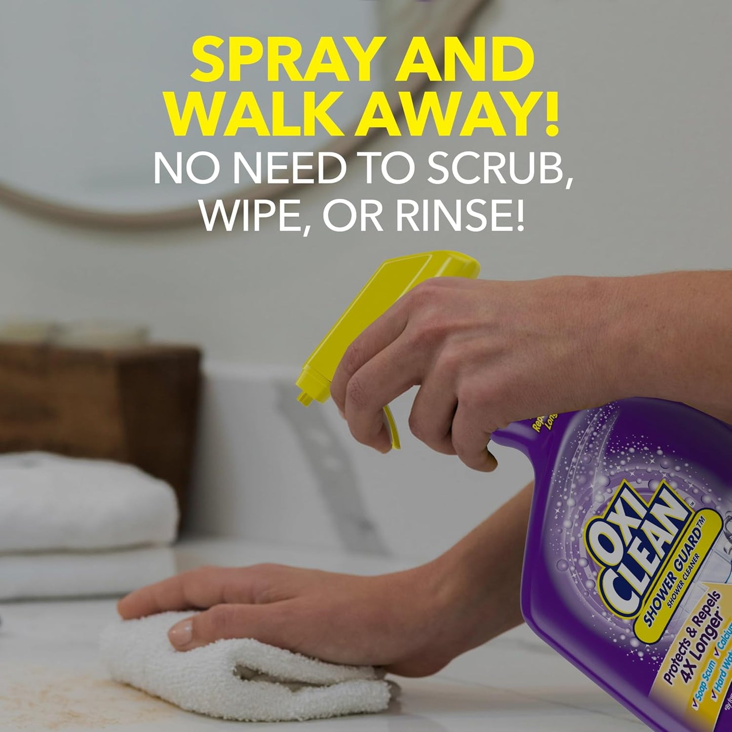 OxiClean Shower Guard Daily Shower Cleaner, 30 oz., Protects & Repels Stains