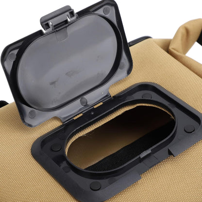 Large Capacity Canvas Portable Camping Wet Wipe Dispenser for Office Car Home Travel Hangable Wipe Holder (Camouflage Green)