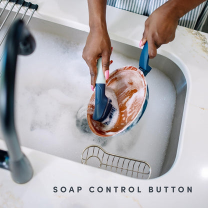 Brite by Scotch-Brite Limited Edition Mess-Free Dishwand, Sleek and Stylish Dish Brush with Soap Dispenser Handle