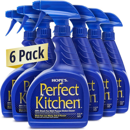 HOPE'S Perfect Kitchen Cleaner Spray - 32 Oz No-Residue All Purpose Cleaning Spray - Multisurface Degreaser for Counters, Stoves, Microwaves, and More - Pet and Home Safe - Pack of 1