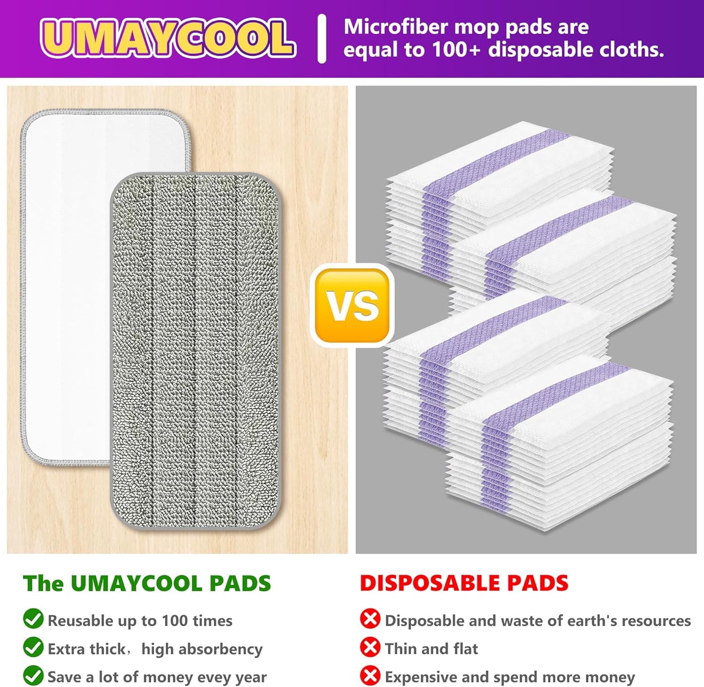 Disposable Mop Pads Refills for Swiffer WetJet Spray Mop - Wet Jet Refill Pads for All Purpose Multi Surface Hardwood Floor Cleaning - Thickened and Super Absorbent - 30 Count