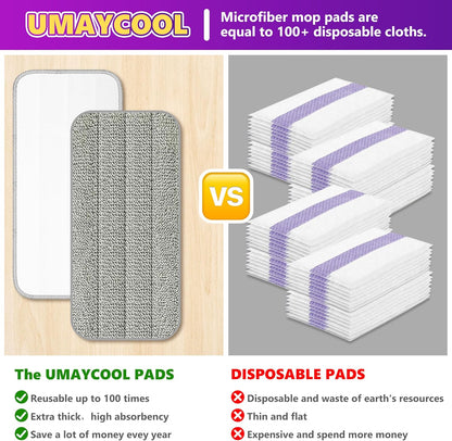 Disposable Mop Pads Refills for Swiffer WetJet Spray Mop - Wet Jet Refill Pads for All Purpose Multi Surface Hardwood Floor Cleaning - Thickened and Super Absorbent - 30 Count