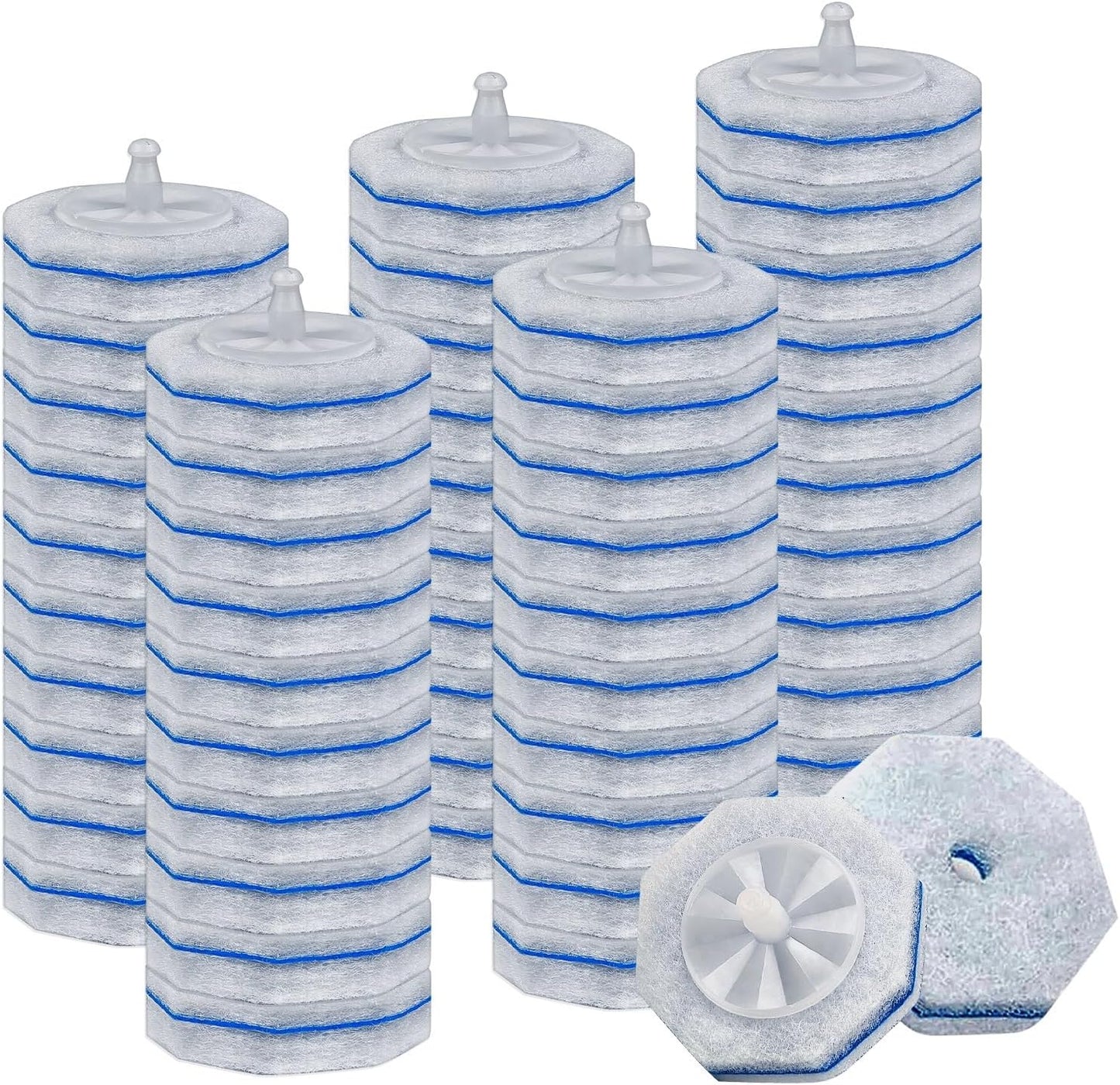 50 Pcs Toilet Wand Refills for Clorox, Upgraded Disposable Replacement Heads Compatible with Clorox Toilet Wand for Bathroom Cleaning