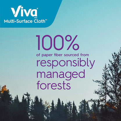 Viva Multi-Surface Cloth Paper Towels, Choose-A-Sheet Size, 12 Triple Rolls, 165 Sheets per Roll (Packaging May Vary)