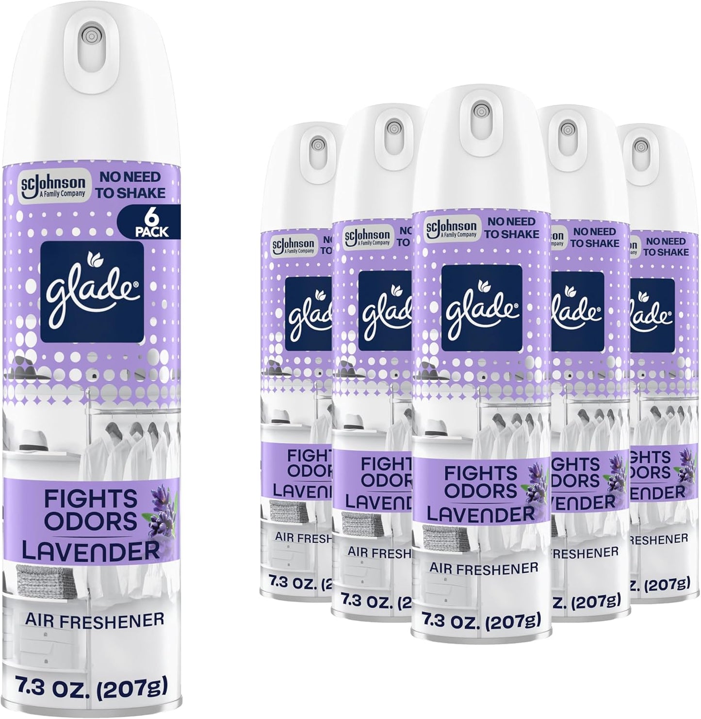 Glade Air Freshener Room Spray, Clean Linen Scent, Odor Fighting to Deliver Long Lasting Freshness, 7.3 Oz, 6 Count