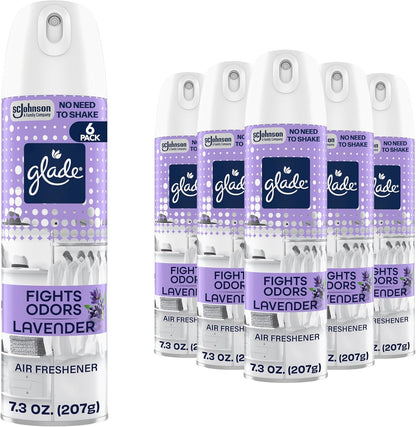 Glade Air Freshener Room Spray, Clean Linen Scent, Odor Fighting to Deliver Long Lasting Freshness, 7.3 Oz, 6 Count